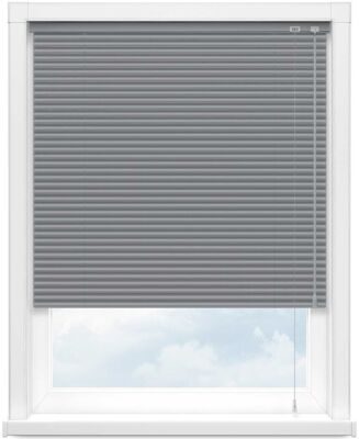 Алюминиевые горизонтальные жалюзи серого оттенка Лента 25x0.18, 1881