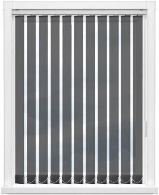 Тканевые вертикальные жалюзи СКРИН 5% 1881 темно-серый однотонный 89 мм