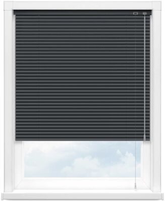 Алюминиевые горизонтальные жалюзи светло-черные Лента 25x0.18, 1854